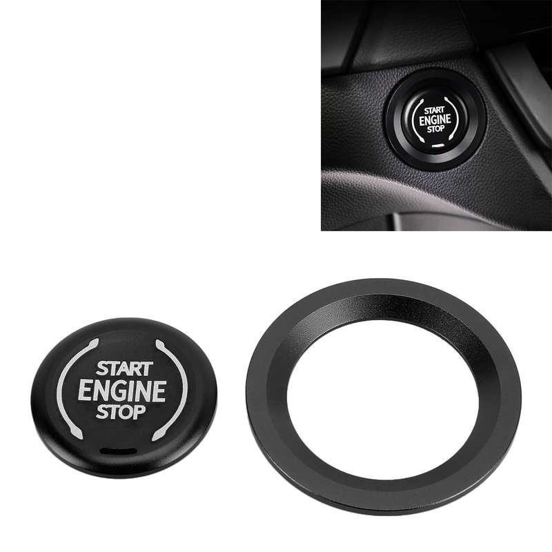 Car Engine Start Key Push Button Ring Trim Metal Sticker Decoration for Cadillac CT5 CT4 XT4 XT6 / C