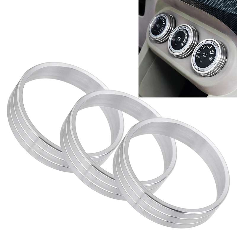 Car Metal Air Conditioner Knob Case for Mitsubishi ASX (Black)