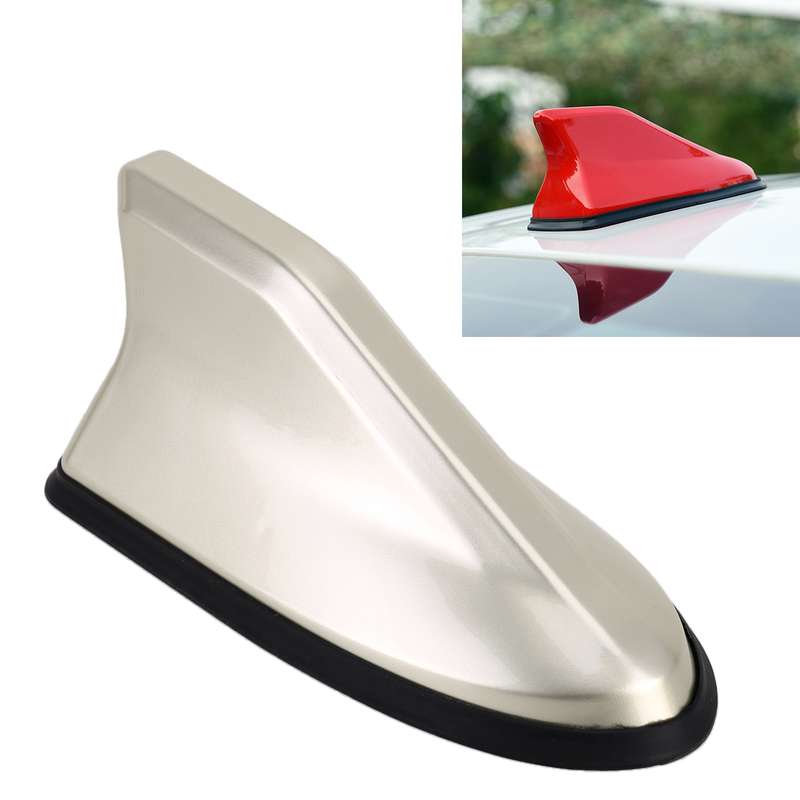 Universal Car Antenna Aerial Shark Fin Radio Signal (Silver)