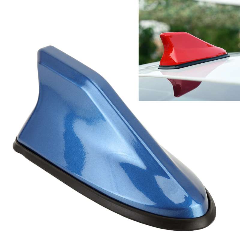 Universal Car Antenna Aerial Shark Fin Radio Signal (Silver)