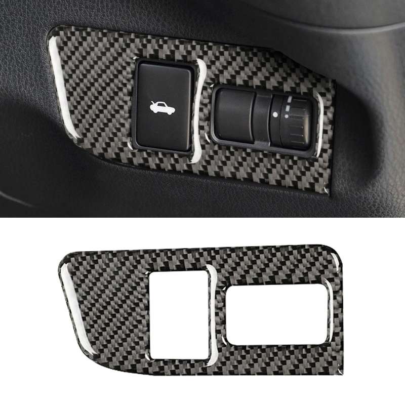 Car Carbon Fiber Trunk Switch Decorative Sticker for Subaru BRZ / Toyota 86 2013-2017, Right Drive (