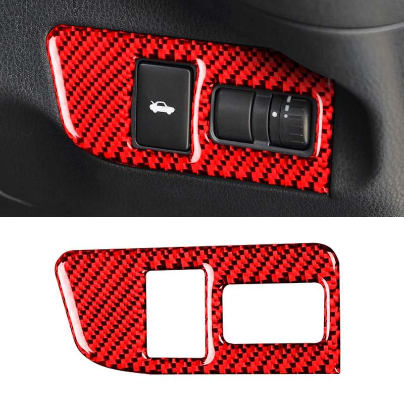 Car Carbon Fiber Trunk Switch Decorative Sticker for Subaru BRZ / Toyota 86 2013-2017, Right Drive (