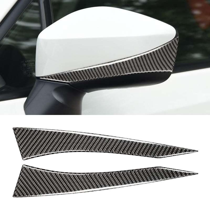 Car Carbon Fiber Rearview Mirror Anti-collision Strip for Subaru BRZ / Toyota 86 2013-2017, Left and