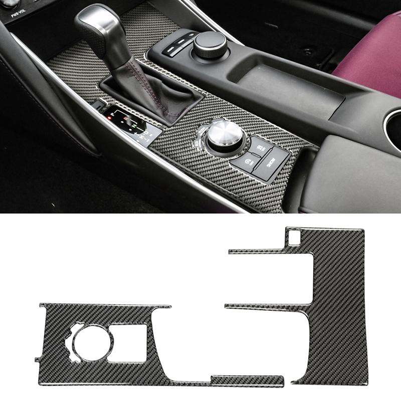 Car Carbon Fiber Gear Position Panel Decorative Sticker for Lexus IS250 2013-, Left Drive B Style