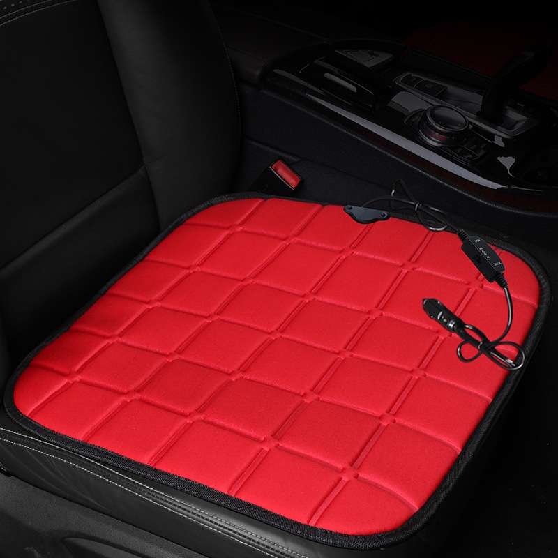 Car Cigarette Lighter Socket Seat Heater Cushion Warmer Cover Winter Heated Warm Mat (Black)