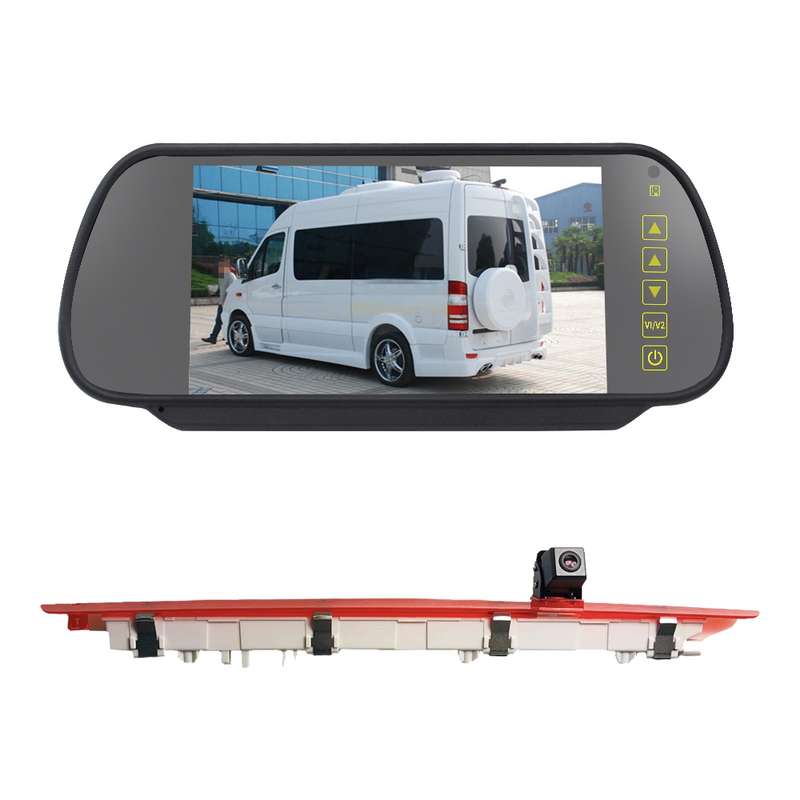 PZ468 Car Waterproof 170 Degree Brake Light View Camera + 7 inch Rearview Monitor for Mercedes-Benz