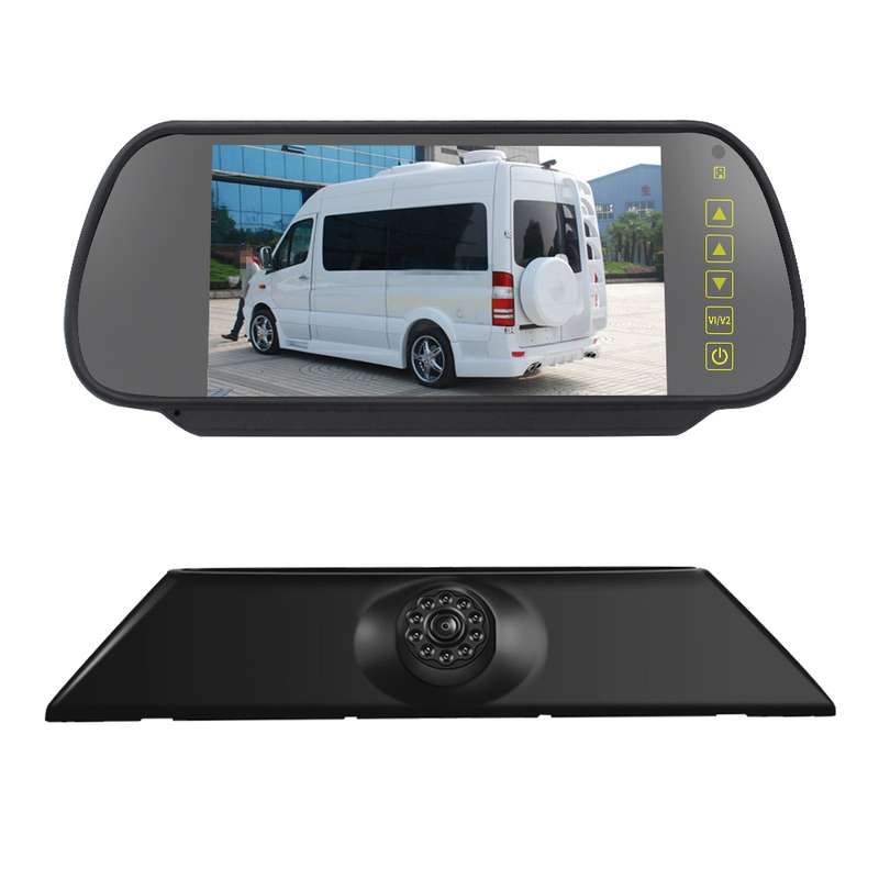 PZ474 Car Waterproof 170 Degree Brake Light View Camera + 7 inch Rearview Monitor for Iveco Daily 4