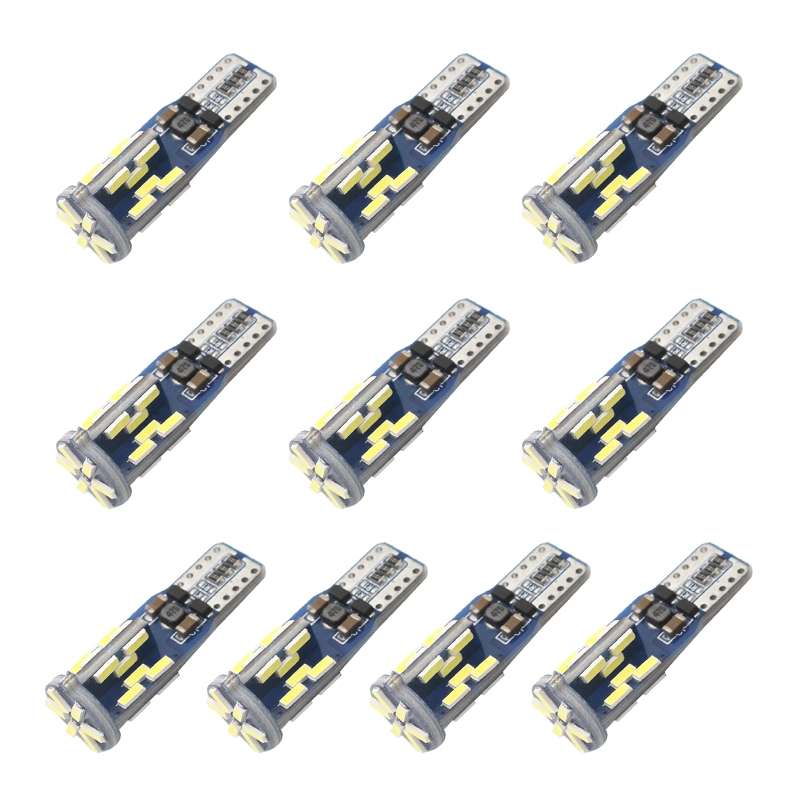 10 PCS T10 DC12V / 3W / 6000K / 180LM Car Canbus Decoding LED Clearance Lights with 30LEDs SMD-4041