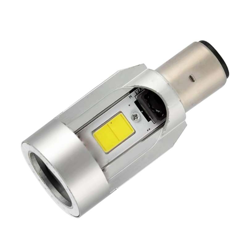 BA20D DC12-80V / 20W / 6000K / 2000LM Motorcycle Headlight with Angel Eyes (Blue)