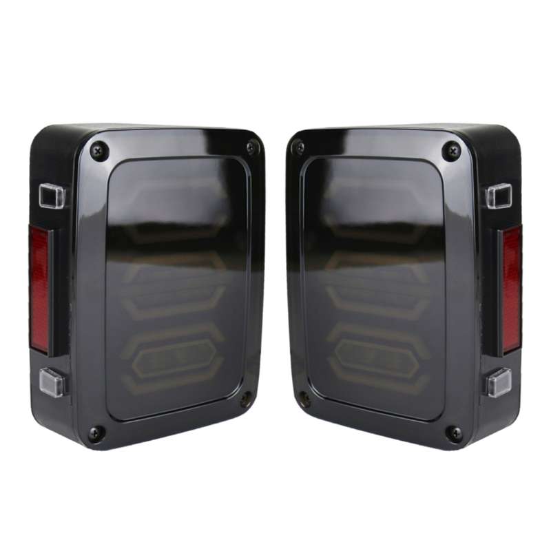 1 Pair 15W DC 12V IP67 4 in 1 Car LED Tail Lights / Driving Lights / Brake Lights/Turn Reverse, US V