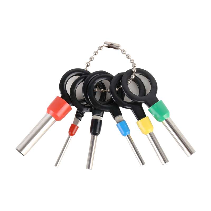 6 in 1 Car Plug Circuit Board Wire Harness Terminal Extraction Pick Connector Crimp Pin Back Needle