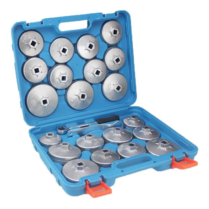 23 in 1 Car Bowl Cap Type Oil Filter Wrench Removal Tool Random Color Delivery