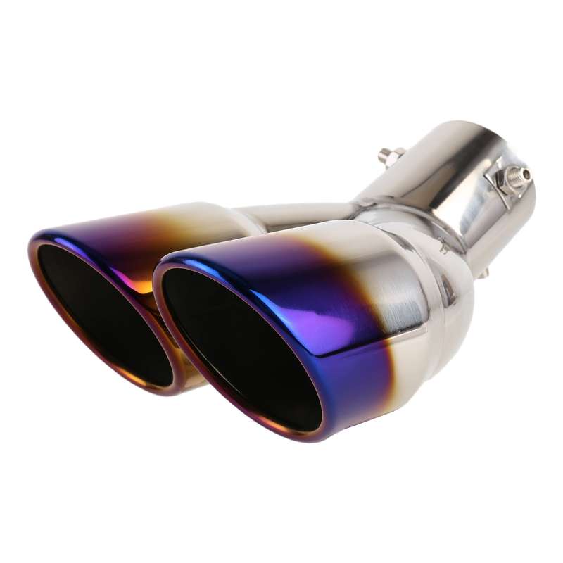 Universal Car Styling Stainless Steel Elbow Exhaust Tail Muffler Tip Pipe, Inside Diameter: 6cm (Gre