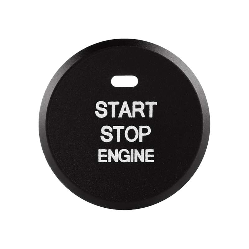 Car Engine Start Key Push Button Inner Ring Trim Sticker Decoration for Mazda Axela CX-30 2020 (Blac