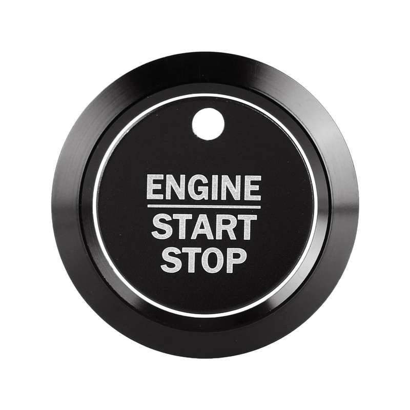 Car Engine Start Key Push Button Ring Trim Sticker Decoration for Ford F150 (Black)