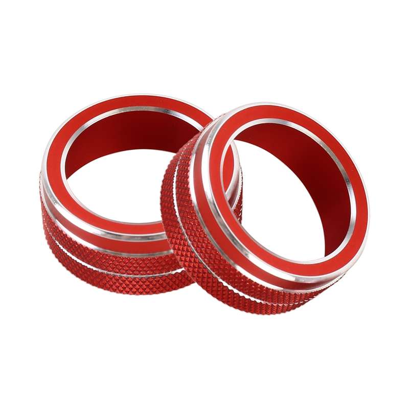 2 PCS Car Metal Air Conditioner Knob Case for Toyota Corolla / Levin / Allion / Yaris 2019-2021 (Bla