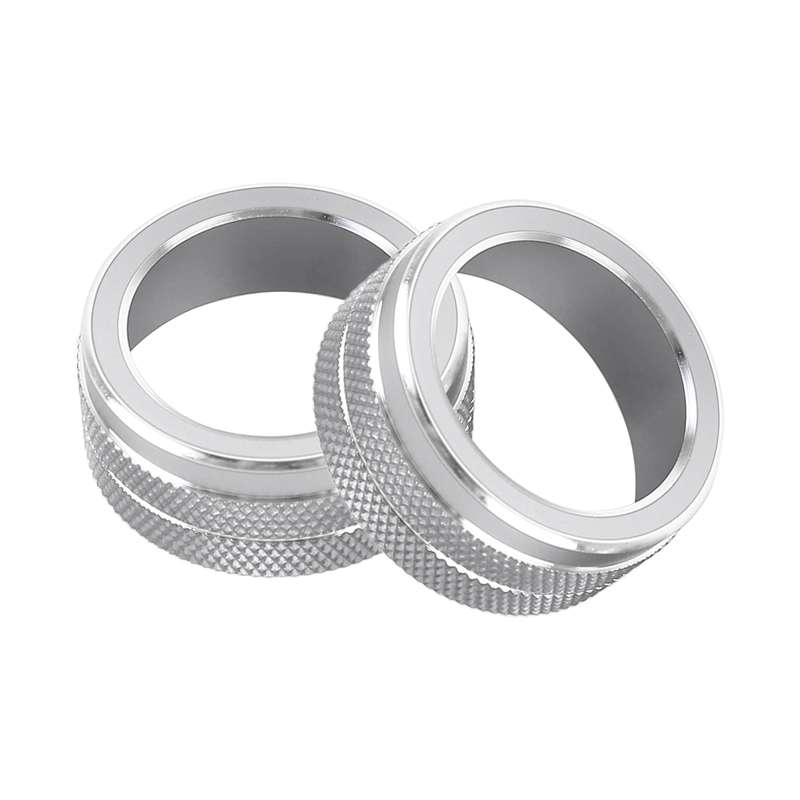 2 PCS Car Metal Air Conditioner Knob Case for Toyota Corolla / Levin / Allion / Yaris 2019-2021 (Bla