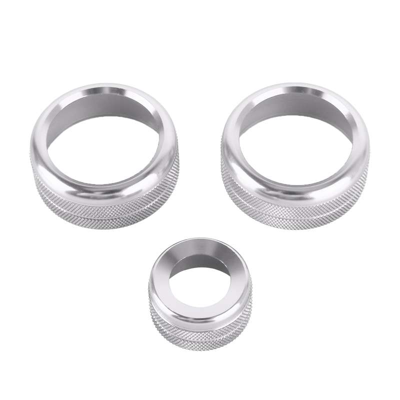3 PCS Car Metal Air Conditioner Knob Case for BMW X1 / X2 / GT (Blue)