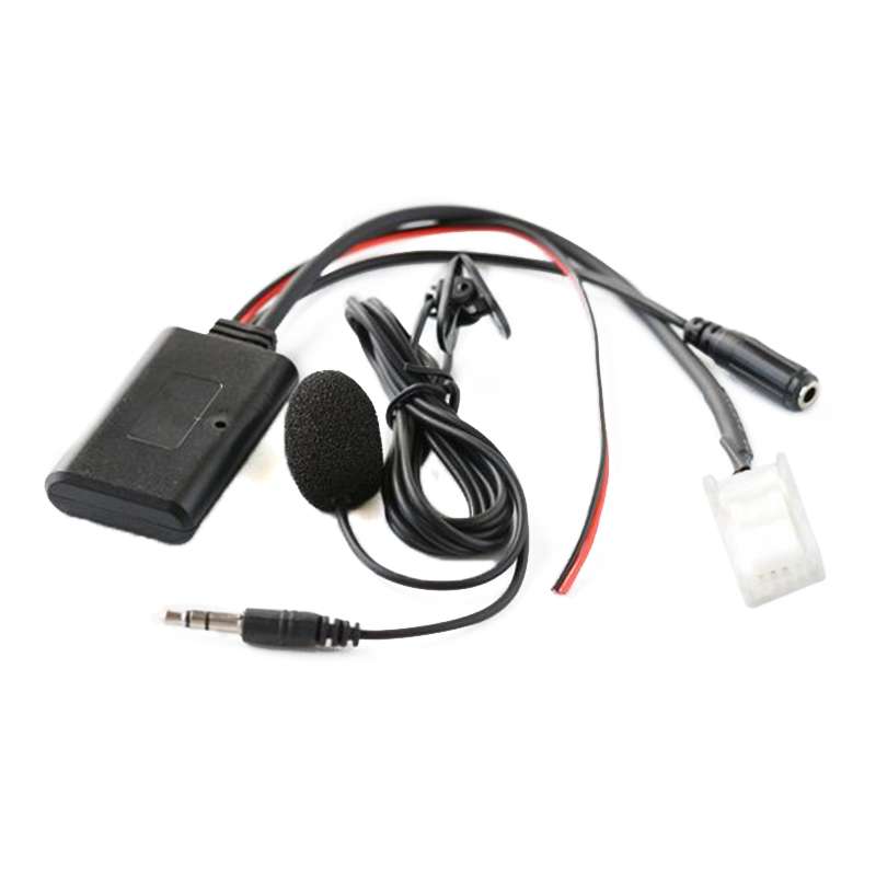 Car Wireless Audio Adapter Cable Bluetooth Music AUX Receiver + MIC Phone Function for Mazda 5 8 CX