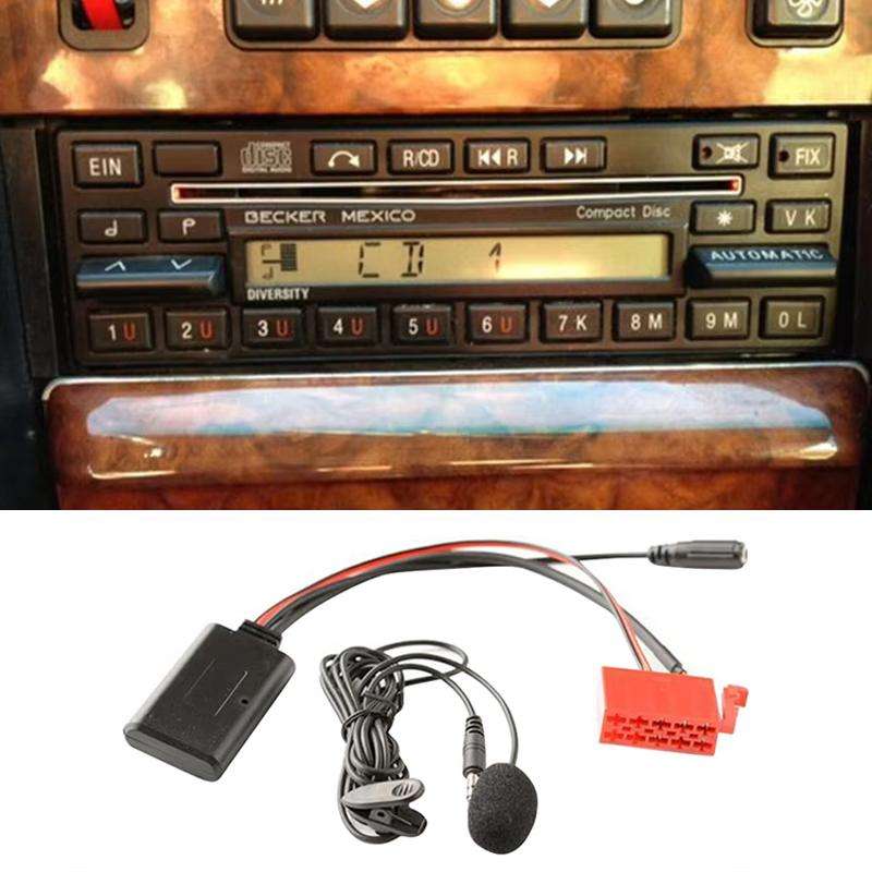 Car AUX Bluetooth Audio Cable Wiring Harness + MIC for Mercedes-Benz Special by abaecker BE2210/BE16