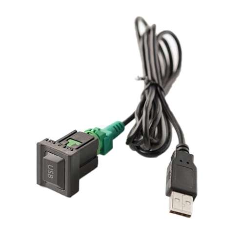 Car Center Console CD Reserved Position Modified 2.6x2.3cm USB Interface Conversion Cable Wiring Har