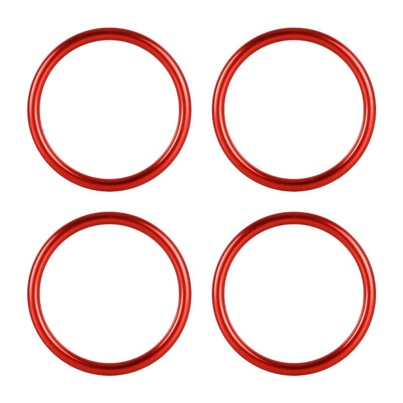 4 PCS / Set Air Conditioning Vent Metal Decorative Ring for Audi A1(Blue)