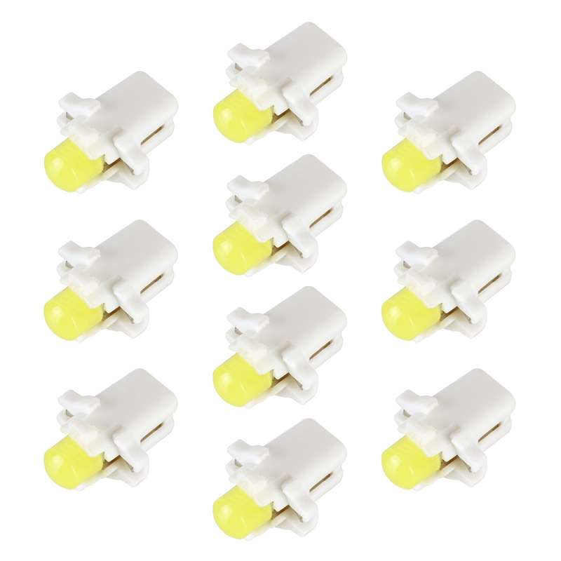 10 PCS B8.3 0.2W DC12V Wedge Instrument Panel COB LED Light Dashboard Gauge Cluster Indicator Lamp B
