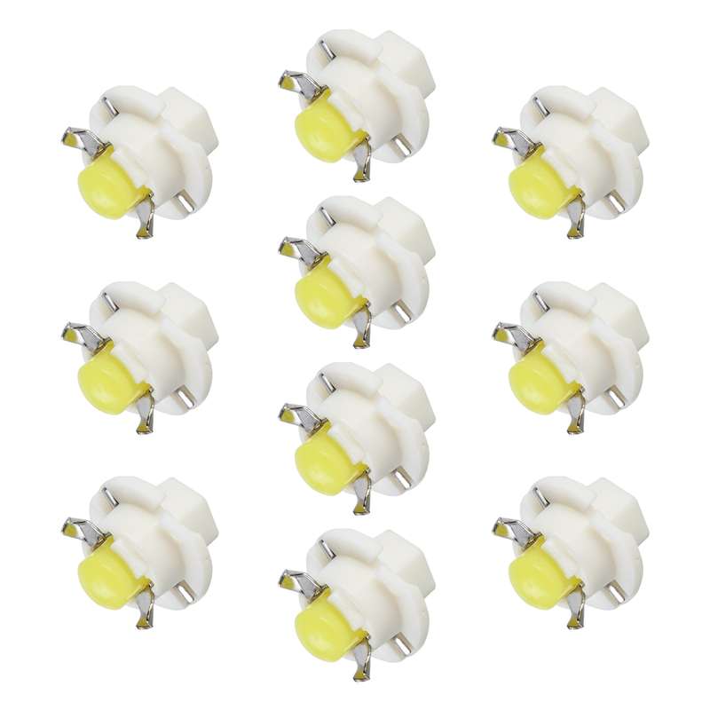 10 PCS B8.4 0.2W DC12V Wedge Instrument Panel COB LED Light Dashboard Gauge Cluster Indicator Lamp B