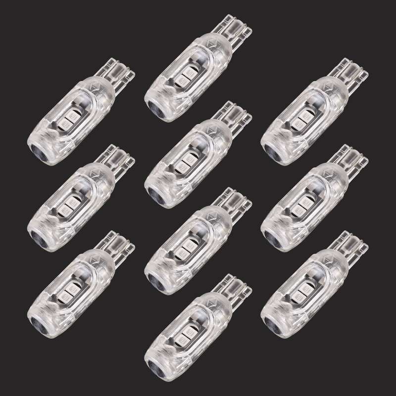 10 PCS T10 DC12V / 1W Car Clearance Light 5LEDs SMD-3030 Lamp Beads (Ice Blue Light)