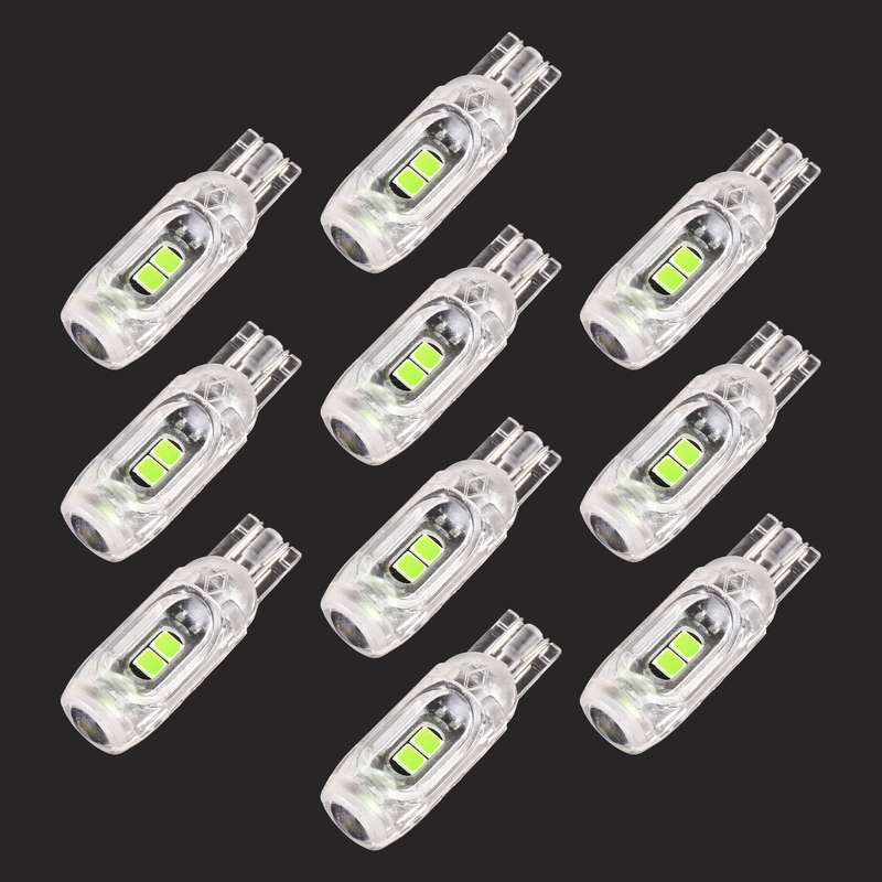 10 PCS T10 DC12V / 1W Car Clearance Light 5LEDs SMD-3030 Lamp Beads (Ice Blue Light)