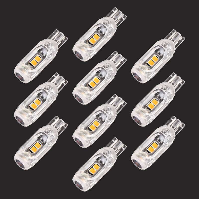 10 PCS T10 DC12V / 1W Car Clearance Light 5LEDs SMD-3030 Lamp Beads (Ice Blue Light)