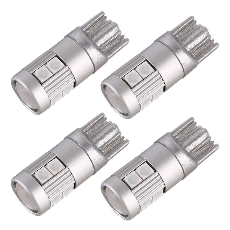 4 PCS T10 DC12V / 2W Car Clearance Light 9LEDs SMD-3030 Lamp Beads (Ice Blue Light)