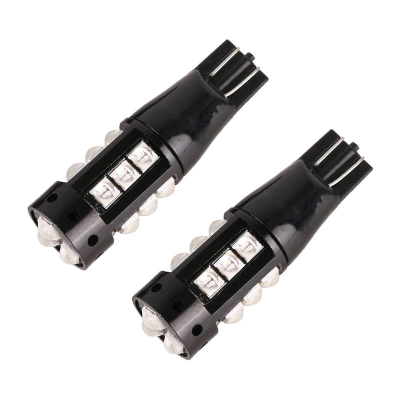 2 PCS T10 DC12V / 6.5W Car Clearance Light 15LEDs SMD-3030 Lamp Beads (Ice Blue Light)