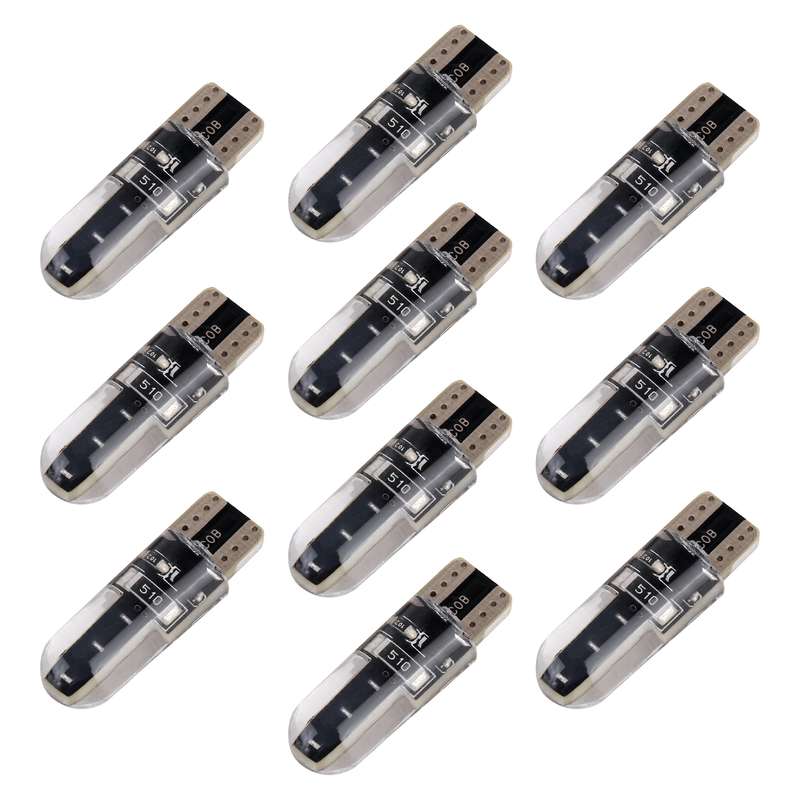 10 PCS T10 DC12V / 1W Car Clearance Light COB Lamp Beads (Ice Blue Light)