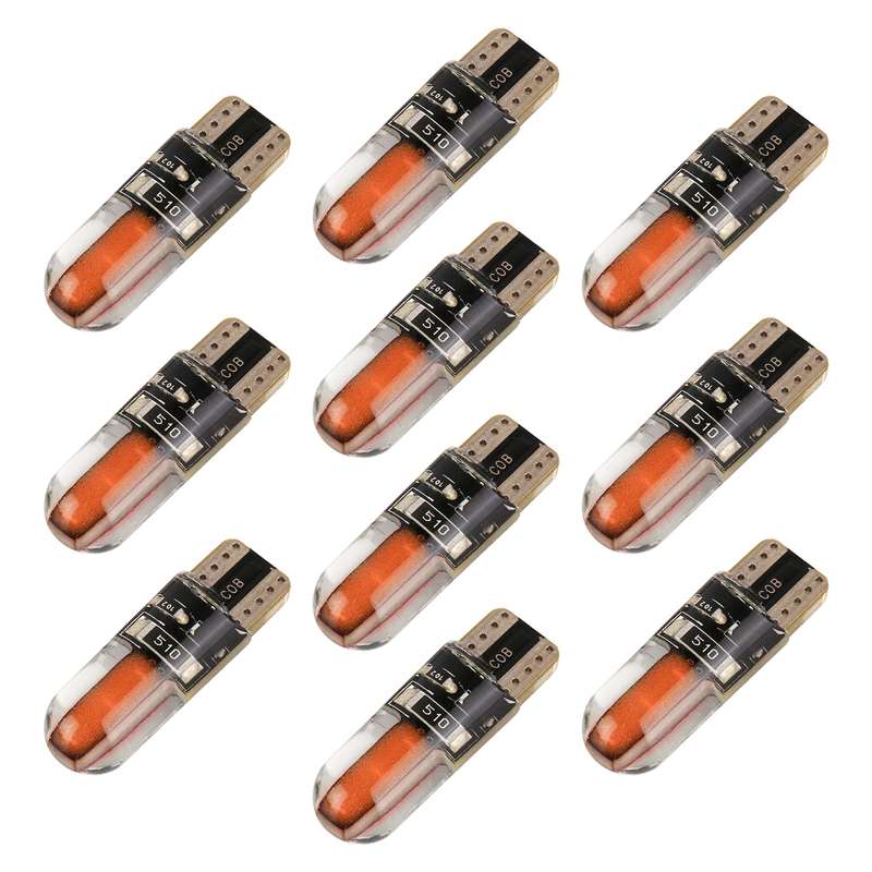 10 PCS T10 DC12V / 1W Car Clearance Light COB Lamp Beads (Ice Blue Light)