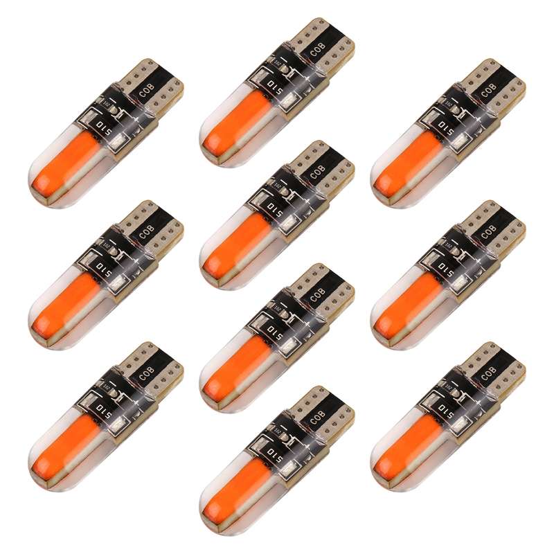 10 PCS T10 DC12V / 1W Car Clearance Light COB Lamp Beads (Ice Blue Light)