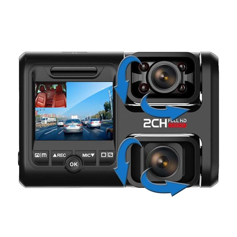 Z30 WiFi Dual-lens HD 2160P Non-light Night Vision 360-degree Panoramic Driving Recorder, Standard V