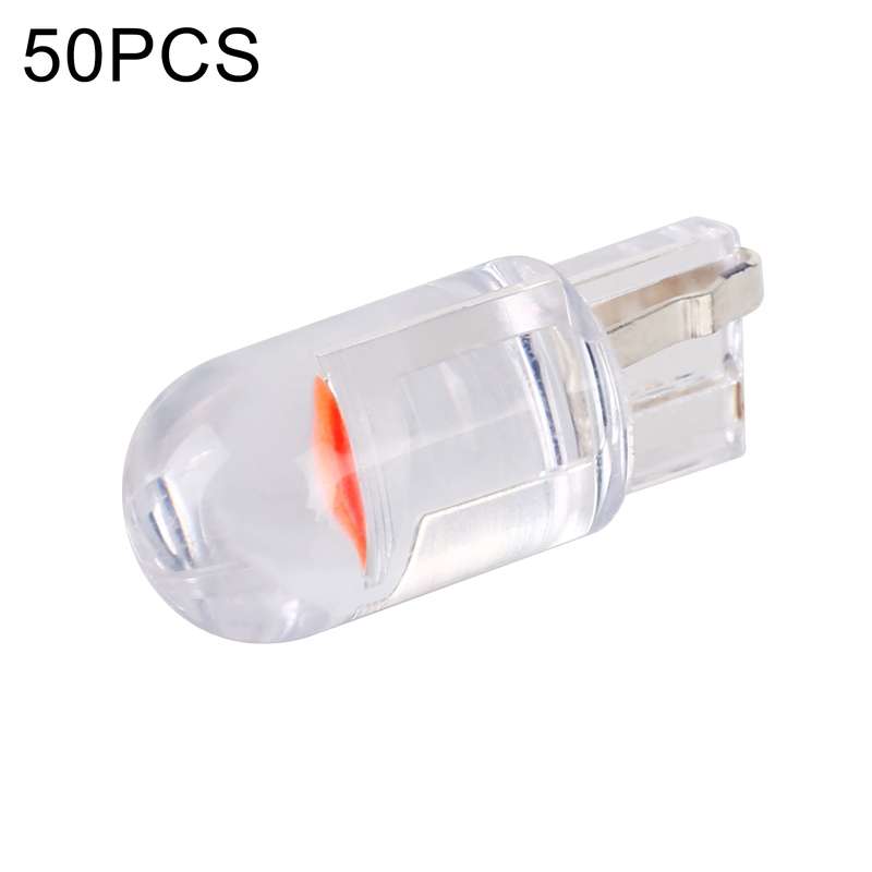 50 PCS T10 DC12V / 0.3W Car Clearance Light COB Lamp Beads(Ice Blue Light)