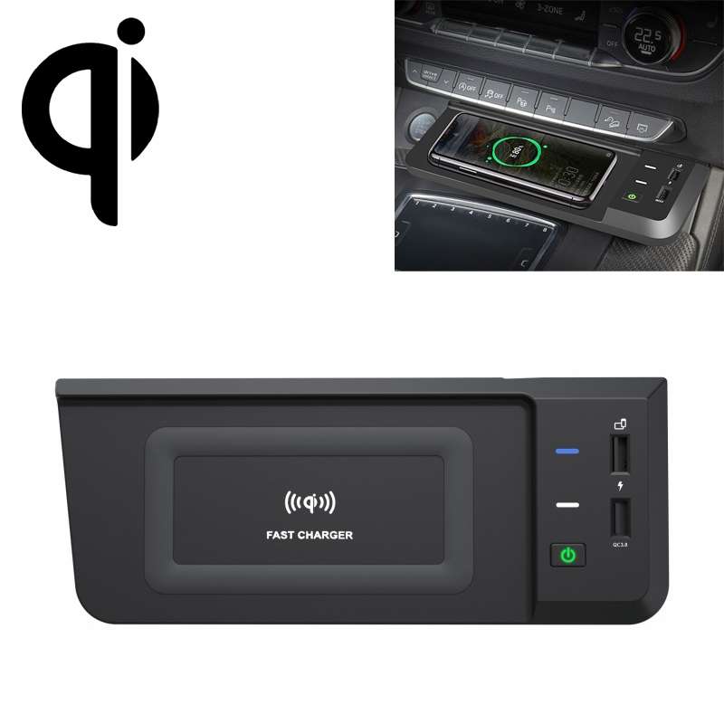 HFC-1051 Car Qi Standard Wireless Charger 15W / 10W Quick Charging for Audi Q5L 2018-2022, Left Driv