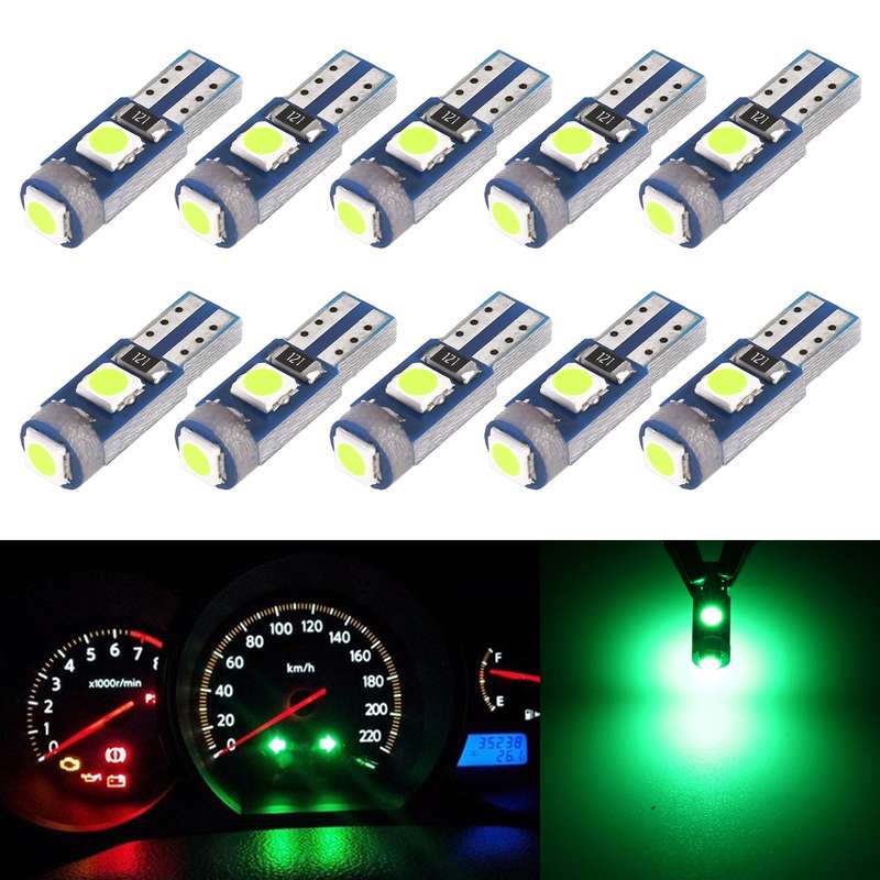 10 in 1 Car T5 0.2W DC12V Instrument Panel LED Decorative Light(Red Light)