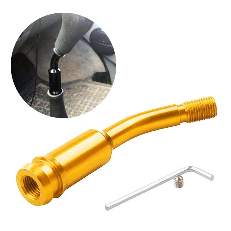 Car Modified Racing Quick Curved Gear Lever Extension Rod for Volkswagen T4 1990-2003 (Black)