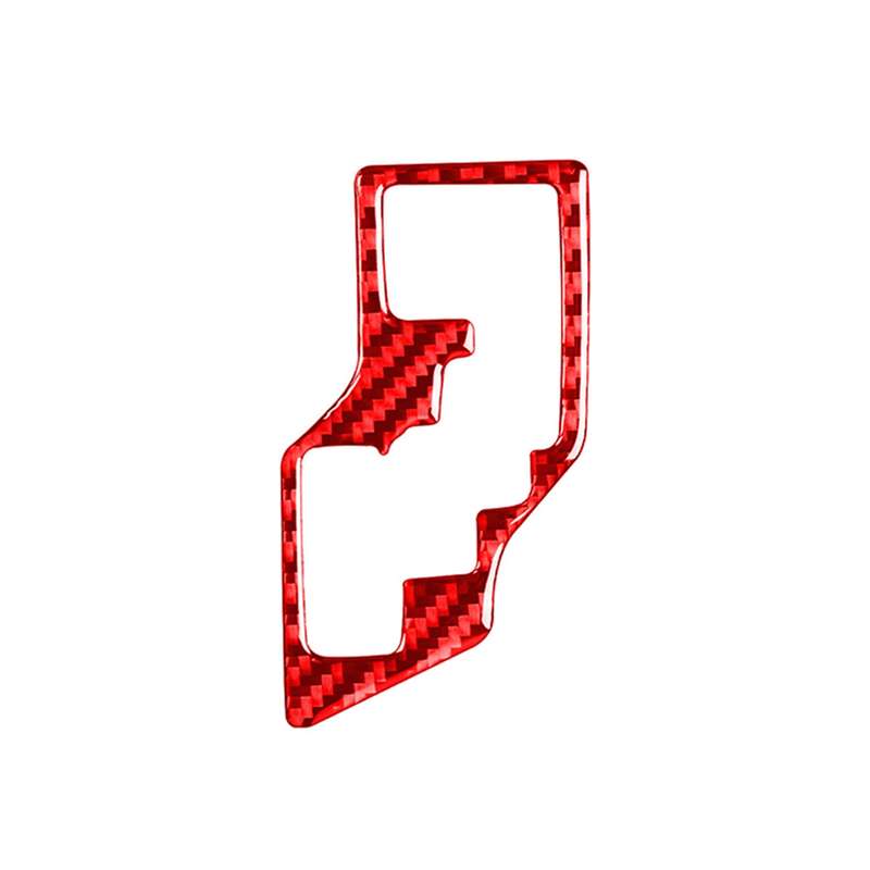 Carbon Fiber Car Gear Decorative Sticker for Toyota Corolla 2014-2018,Left Drive(Red)