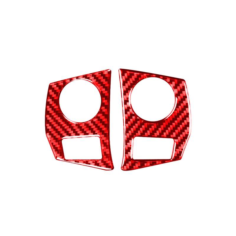 2 PCS / Set Carbon Fiber Car Steering Wheel Button Frame Decorative Sticker for Toyota Corolla 2014-