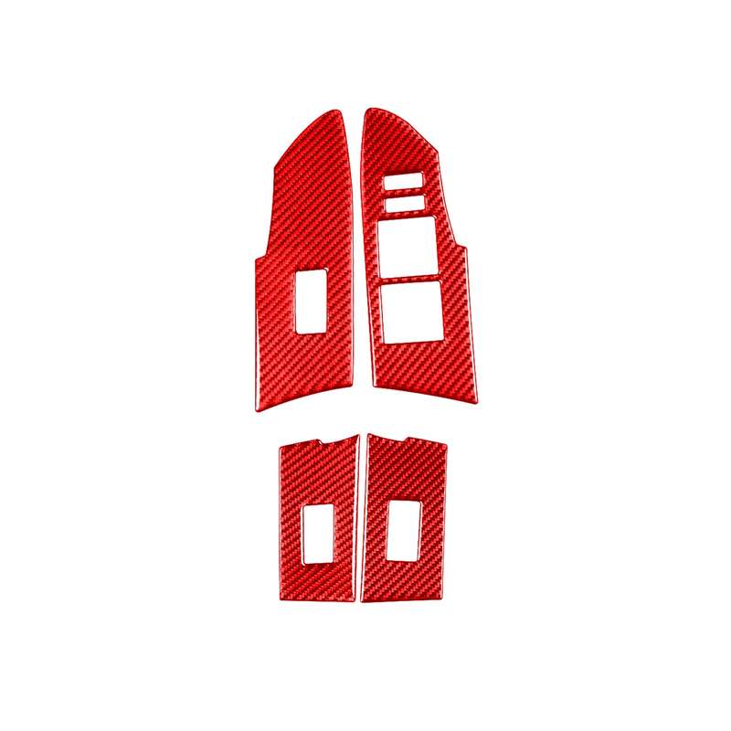 4 PCS / Set Carbon Fiber Car Lifting Decorative Sticker for Toyota Corolla 2014-2018,Left Drive (Red
