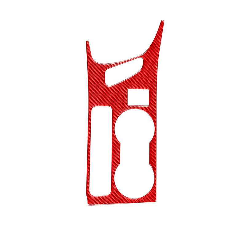 Carbon Fiber Car Cup Holder Panel B Decorative Sticker for Toyota Corolla 2014-2018,Left Drive (Red)