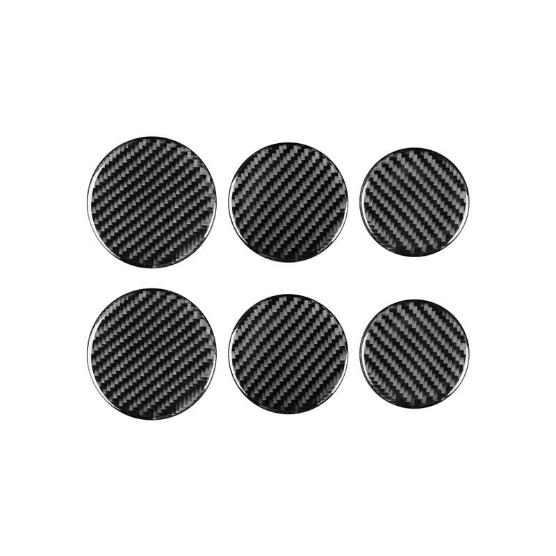 6 PCS / Set Carbon Fiber Car Seat Adjustment Button Panel Decorative Sticker for Mercedes-Benz B-Cla
