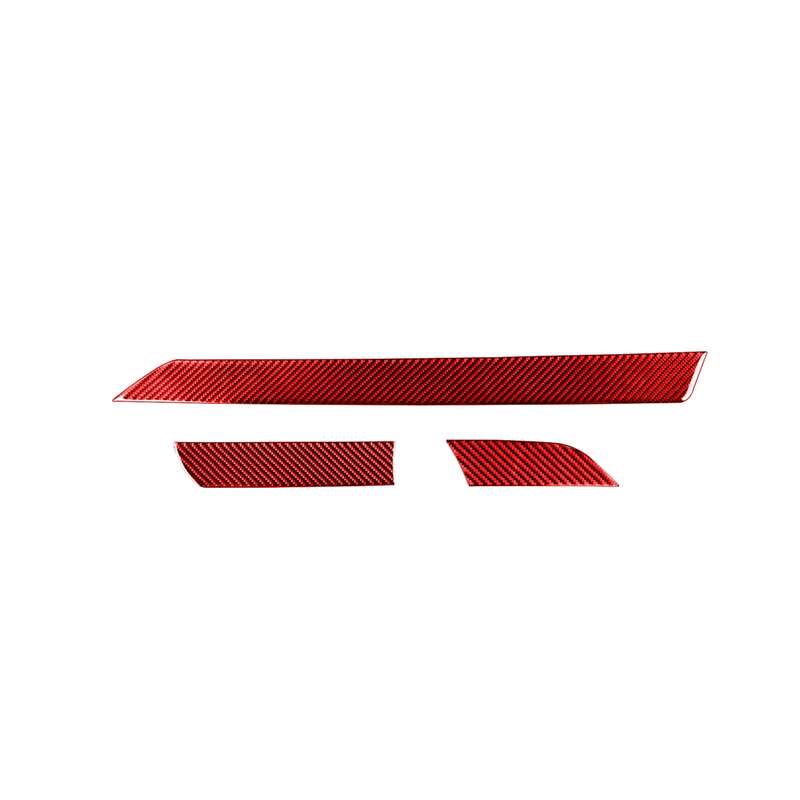 3 PCS / Set Carbon Fiber Car Center Console Strip Decorative Sticker for Toyota Tundra 2014-2018,Lef