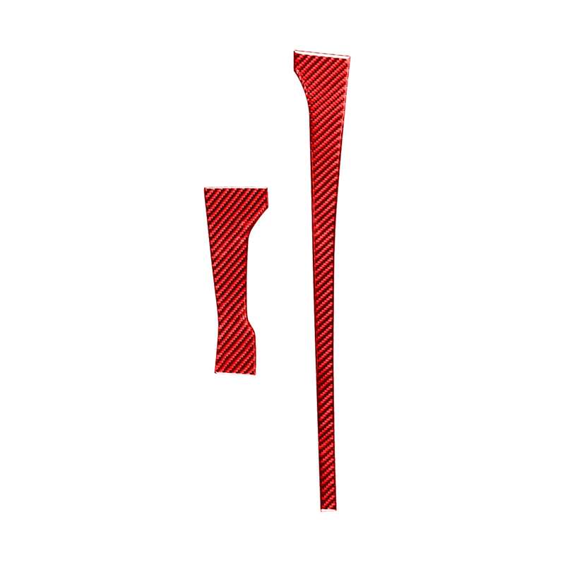 2 PCS / Set Carbon Fiber Car Central Control Gear Trim Decorative Sticker for Toyota Tundra 2014-201