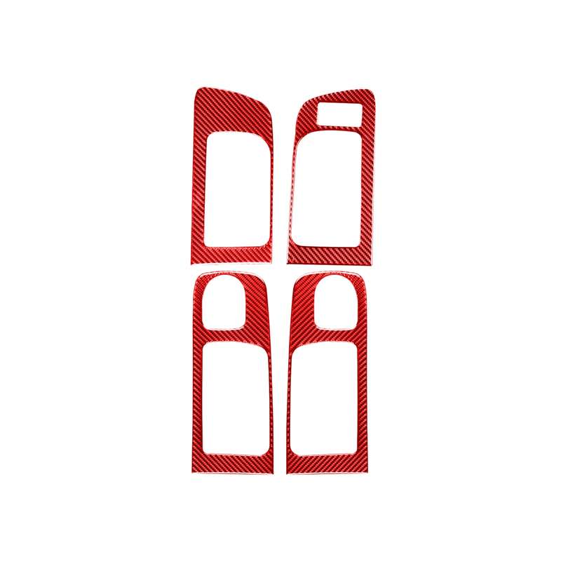 4 PCS / Set Carbon Fiber Car Door Inner Handle Decorative Sticker for Toyota Tundra 2014-2018,Right