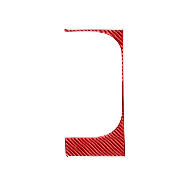 Carbon Fiber Car Cup Holder Frame Decorative Sticker for Toyota Tundra 2014-2018,Left Drive (Red)